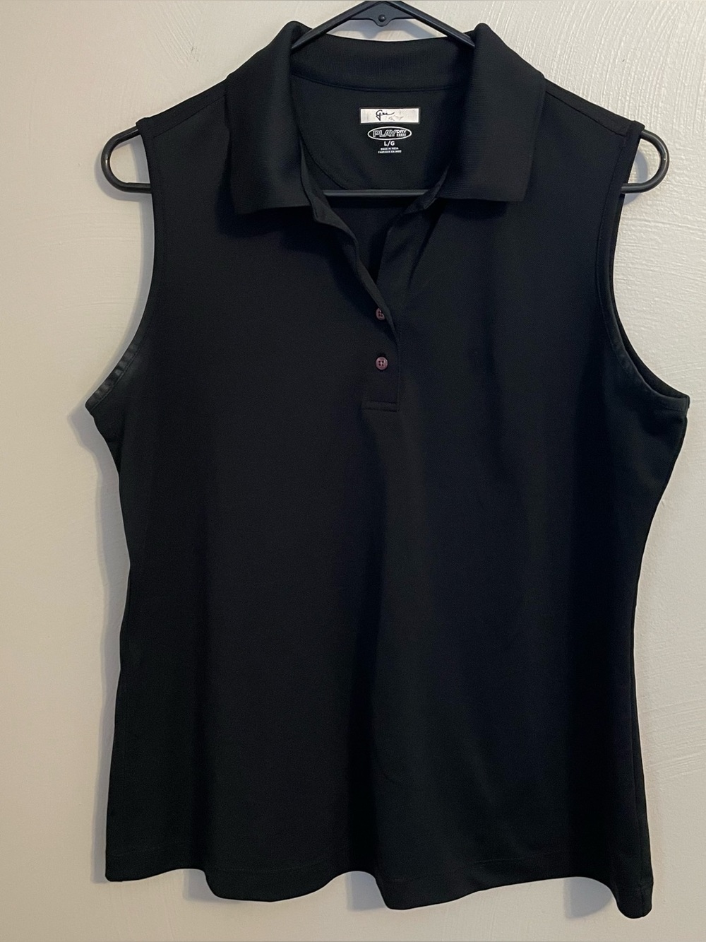 Greg Norman Black Collared Tank Size Large